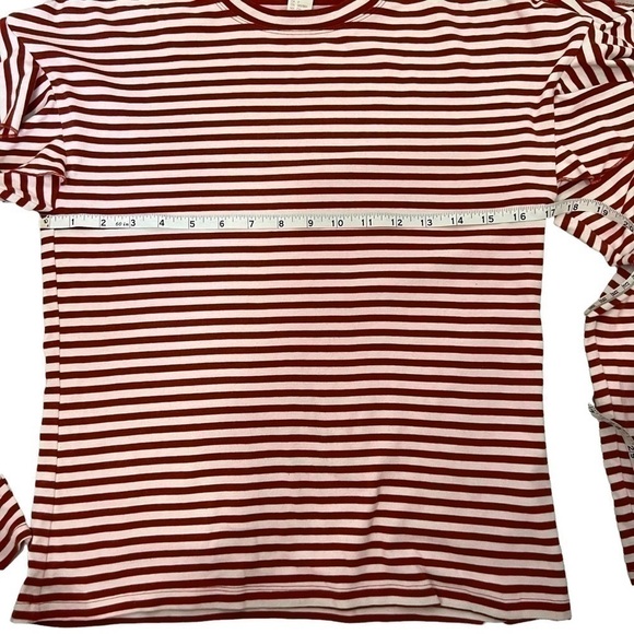 h&m Women Stripe Long Sleeve Ruffle Drop Blouse/Top- Size S - Picture 8 of 8